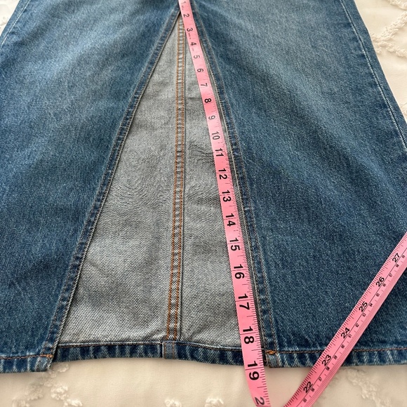 Aritzia Denim Forum 90's Vintage Maxi Denim Skirt, Size 24 - Picture 9 of 9